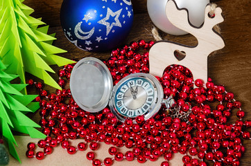 set of festive objects to decorate the rooms