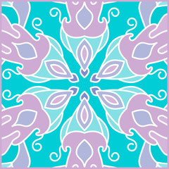 Floral mandala traditional ornament