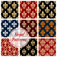 Fleur-de-lys french royal seamless pattern © Vector Tradition