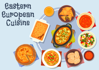 Eastern european cuisine dinner icon