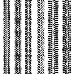 background of wheel prints in black and white colors. vector illustration