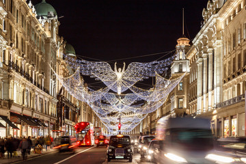 Christmas lights 2016 in Mayfair, London - obrazy, fototapety, plakaty