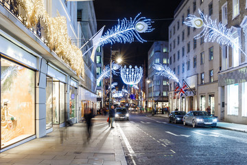 Christmas lights 2016 in Mayfair, London