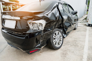 Obraz na płótnie Canvas Car crash accident background