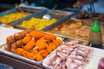 Hong Kong street food at food street food