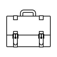 Suitcase icon. Business travel baggage and lugagge theme. Isolated design. Vector illustration