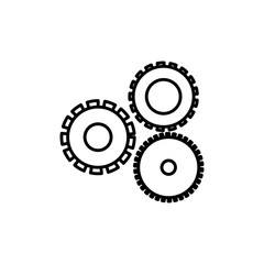 Gear icon. Machine part technology industry and wheel theme. Isolated design. Vector illustration