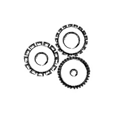 Gear icon. Machine part technology industry and wheel theme. Isolated design. Vector illustration