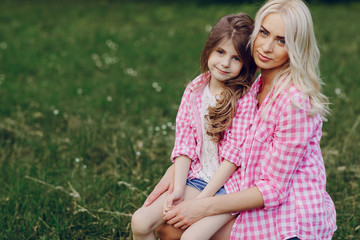 young family mother and daughter