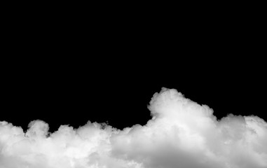 Clouds on black background