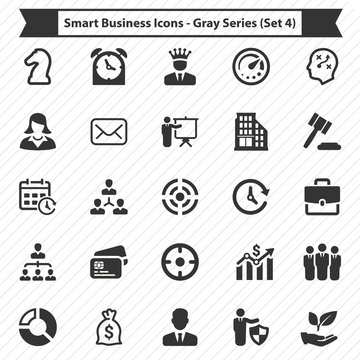 Smart Business Icons - Gray Series (Set 4)