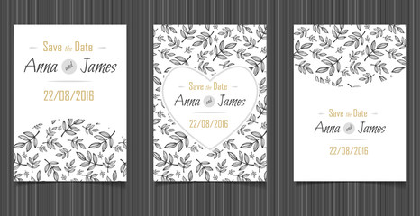 Fototapeta na wymiar Modern Wedding invitation with a abstract design.