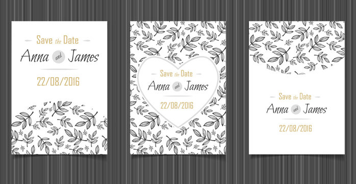 Modern Wedding invitation with a abstract design.