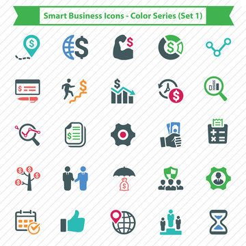 Smart Business Icons - Color Series (Set 1)
