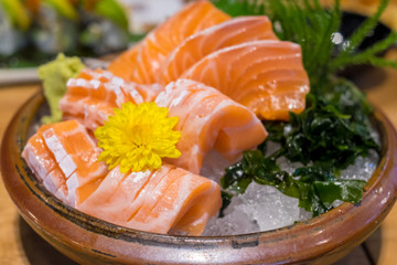 Salmon sashimi set