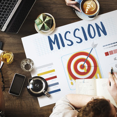 Mission Arrow Target Goals Business Dart Graphic Concept