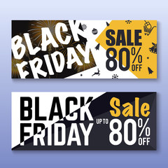 Black Friday Sale Banner Background for Good Deal Promotion. Black Friday Tags and Label Design.Vector illustration
