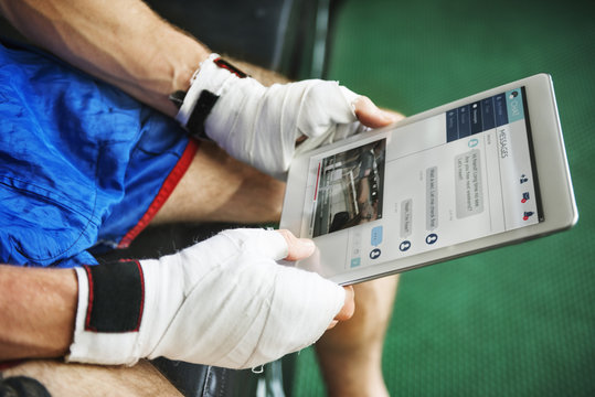 Boxer Training Learning Education Digital Tablet Concept - Powered by Adobe