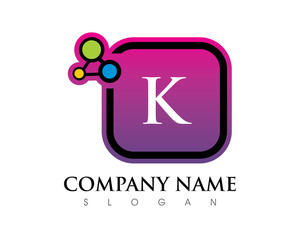K Letter Square Logo