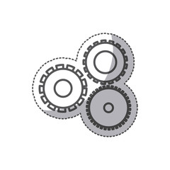 Gear icon. Machine part technology industry and wheel theme. Isolated design. Vector illustration