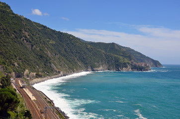 Coastline in Corniglia,Italy