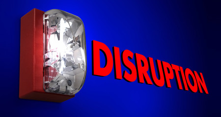 Disruption Fire Alarm Pause Stop Break Interruption 3d Illustrat