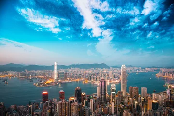 Rolgordijnen Asian city Hong Kong  © YiuCheung