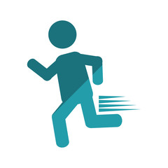 man running pictogram icon vector illustration graphic design