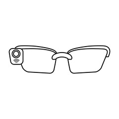 smart glasses technology icon vector illustration graphic design