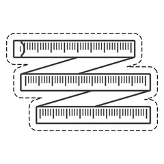 Body ruler measurement icon vector illustration design