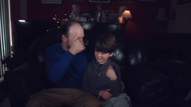 4k Authentic Shot of a Child Having Fun with his Dad