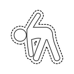 Fitnesss male pictogram icon vector illustration design