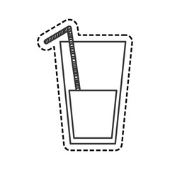 Orange juice glass icon vector illustration design