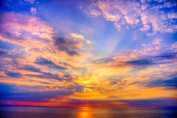 Sunrise over the ocean