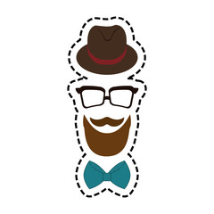 Hipster fashion lifestyle icon vector illustration graphic design