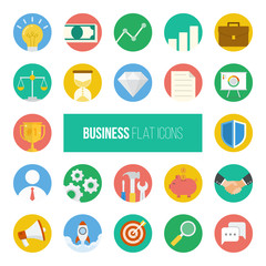 Business Flat Icons.