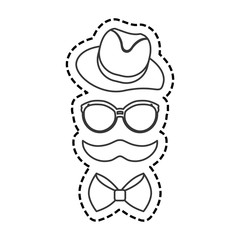 Hipster fashion lifestyle icon vector illustration graphic design