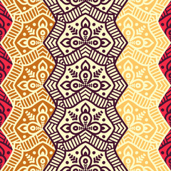 Ethnic floral seamless pattern