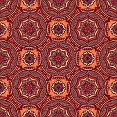 Ethnic floral seamless pattern