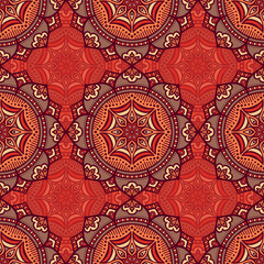 Ethnic floral seamless pattern