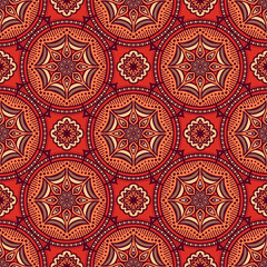 Ethnic floral seamless pattern