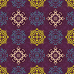 Ethnic floral seamless pattern
