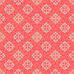 Ethnic floral seamless pattern