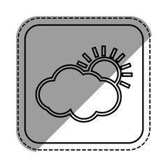 weather sun cloud icon vector illustration graphic design