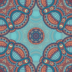 Ethnic floral seamless pattern