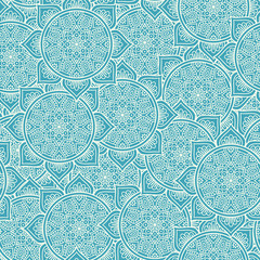 Ethnic floral seamless pattern