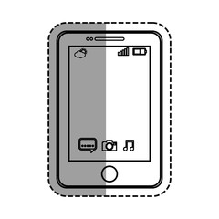 Fototapeta na wymiar smartphone mobile technology icon vector illustration graphic design