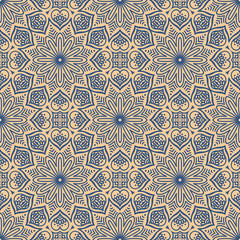 Ethnic floral seamless pattern