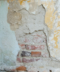 Old brick wall surface details ( brick wall background )