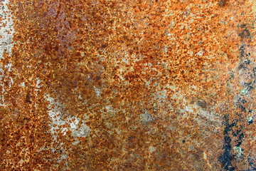 Old metal iron rust texture. Corroded white metal background.